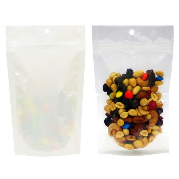 210-012-001 ∙ Bag, White, Stand Up, Bottom Gusset, 3.625" W x 5" H x 1.79" G, 4.5 mil