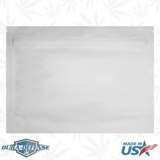 8" x 6" Dura-Defense Child-Resistant Small Exit Cannabis Marijuana Pouch Bag by Dura-Pack | Color: White