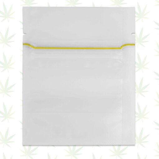 4" x 7" White Dura-Defense eco-tek Recyclable Cannabis Marijuana Pouch Bag by Dura-Pack | Quarter Ounce