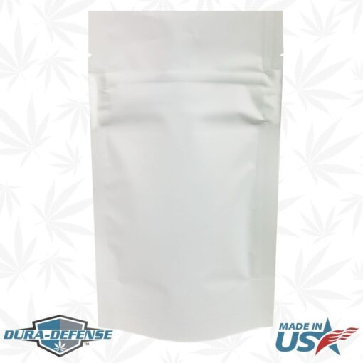 4" x 7" Dura-Defense Child-Resistant Quarter Ounce Cannabis Marijuana Pouch Bag by Dura-Pack | Color: White