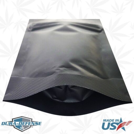 4" x 7" Dura-Defense Child-Resistant Quarter Ounce Cannabis Marijuana Pouch Bag by Dura-Pack | Color: Black