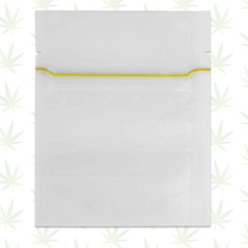4" x 5" White Dura-Defense eco-tek Recyclable Gram Cannabis Marijuana Pouch Bag by Dura-Pack
