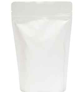 207-003-101 ∙ Bag, Matte White, Stand Up, Bottom Gusset, 5" W x 8" H x 2.75" G, 5.4 mil