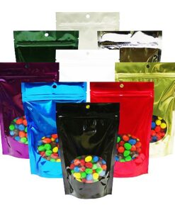 210-001-082 ∙ Bag, Gold, Stand Up, Bottom Gusset, 6" W x 9" H x 3.55" G, 4.5 mil