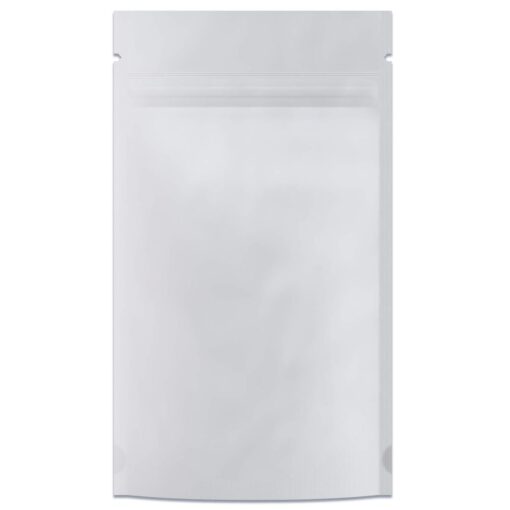217-009-001 ∙ Bag, White, CR Zipper,Stand Up, 12" W x 9" H x 4"G, 4.5 mil