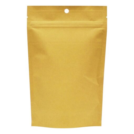 6"H x 9"H x 3.55"G Kraft, Mylar Stand Up Bottom Gusset Pouch Bag with Window by Dura-Pack