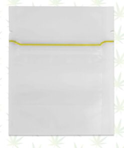 4" x 7" White Dura-Defense eco-tek Recyclable Cannabis Marijuana Pouch Bag by Dura-Pack | Quarter Ounce