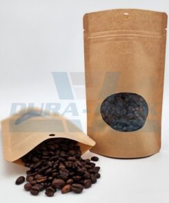 Brown Oval Window Coffee Pouch
